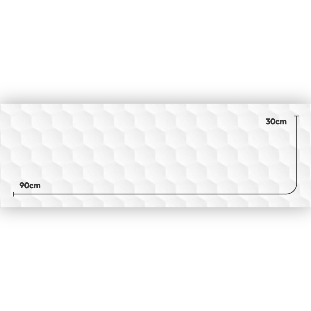 Azulejo Geotiles Blanco Niseko Mate 30x90 Azulejo Geotiles Blanco Niseko Mate 30x90