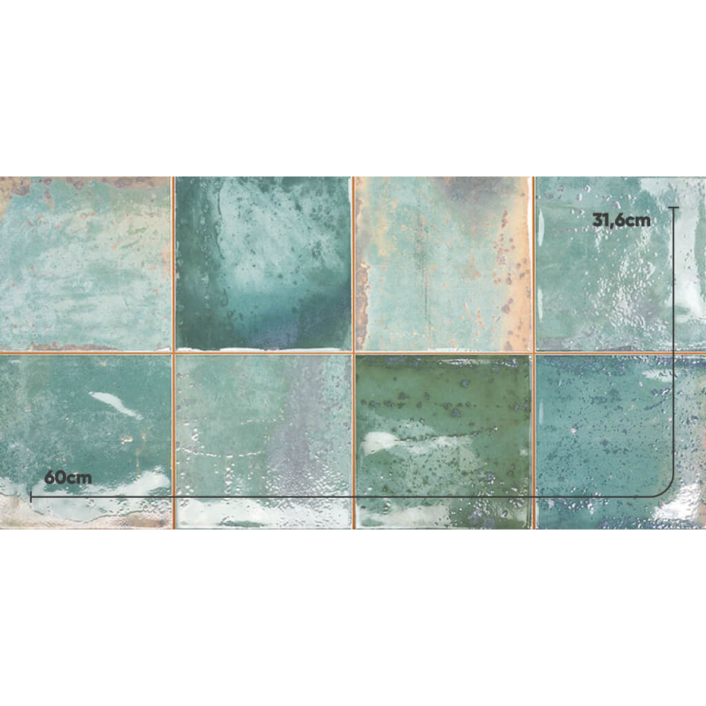 Azulejo Geotiles Provence Aquamarine Brillo 31,6x60 Azulejo Geotiles Provence Aquamarine Brillo 31,6x60