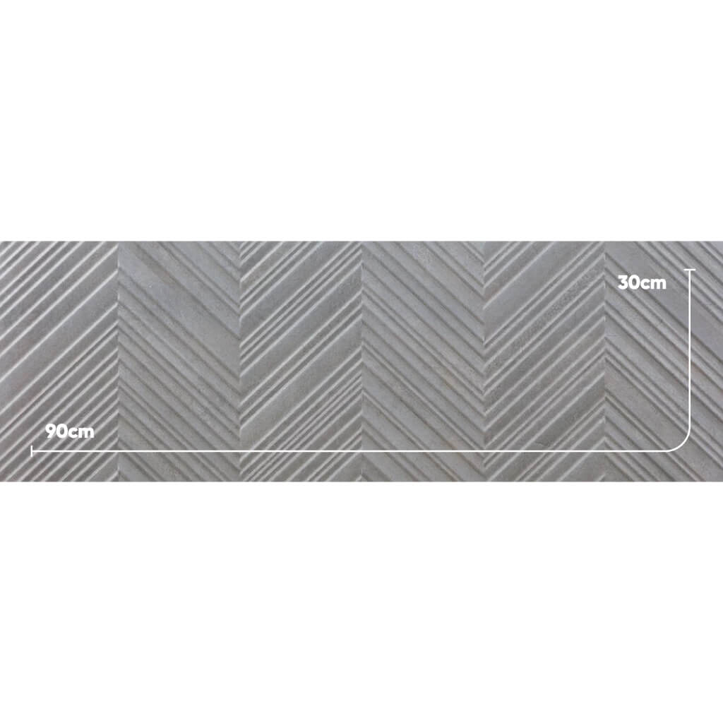 Azulejo Navarti Rectificado Drava Silver Deco Mate 30x90